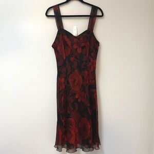 Vintage Connected Apparel Floral Rose Print Dress Size 14W Lingerie‎ Style